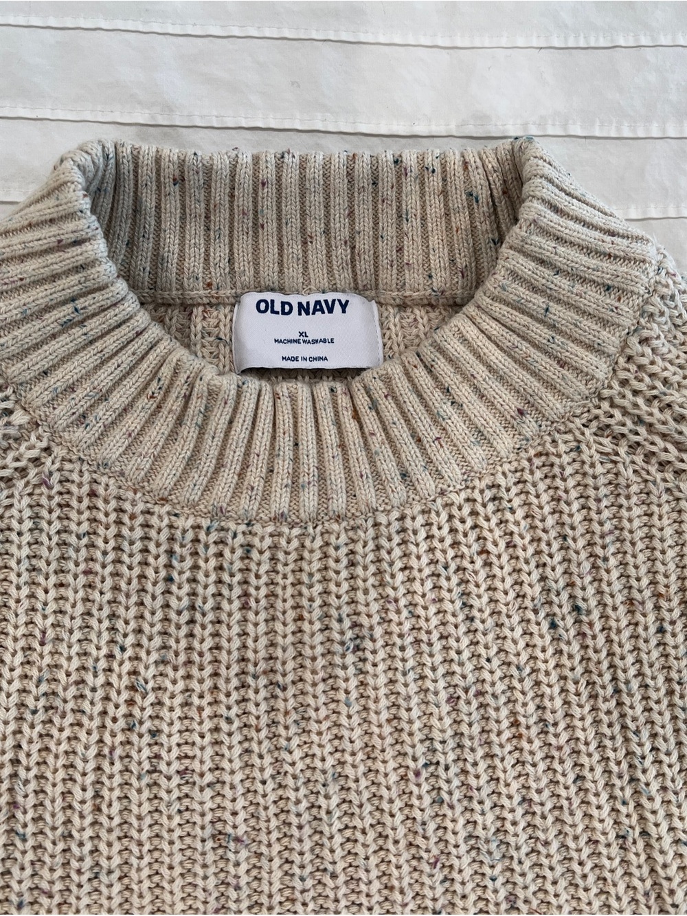 Old Navy women's Crewneck Sweater in Light Beige - Picture 3 of 3